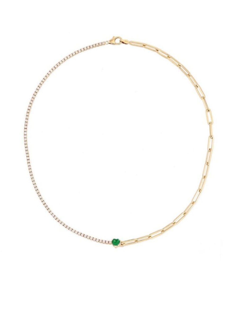 Gem Vintage Diamond 14K (or 18k upon request) Yellow Gold Link Necklace